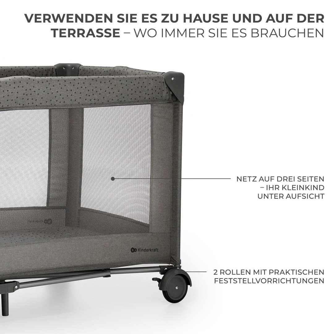 Kinderkraft JOY 2 Reisebett | Grau