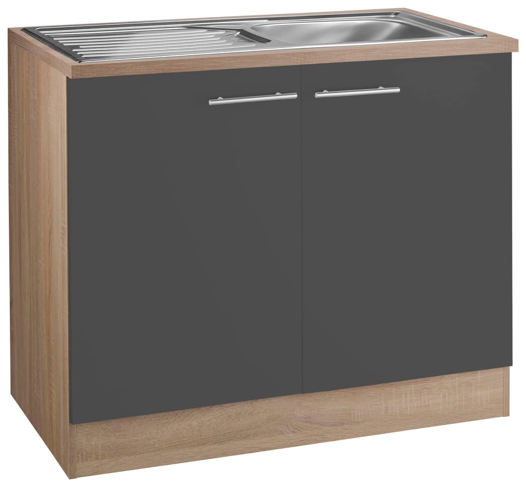 OPTIFIT Spülenschrank Kalmar | Grau