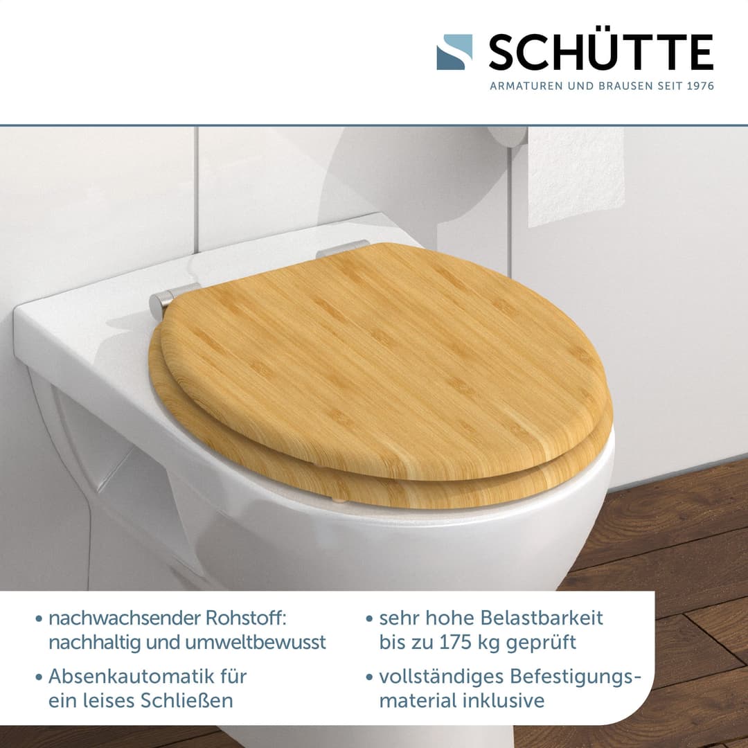 Schütte WC-Sitz Bambus | Holztöne
