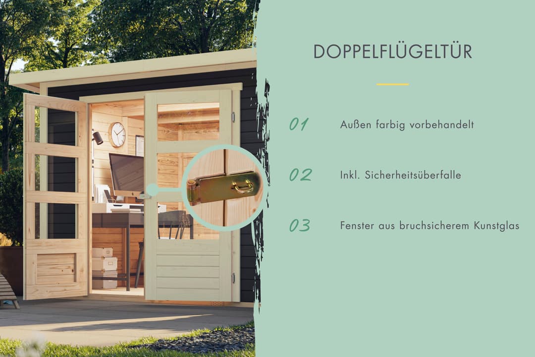 KONIFERA Gartenhaus Sandstedt 5 | Grau