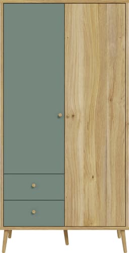 FORTE Kleiderschrank | Grün