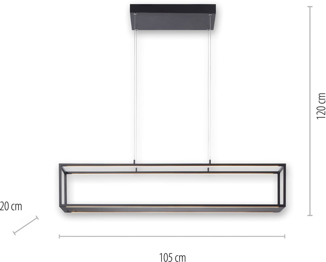 OTTO home LED Pendelleuchte Civva | Schwarz