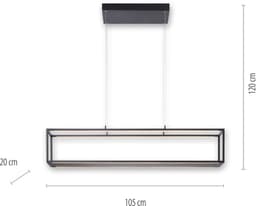 OTTO home LED Pendelleuchte Civva | Schwarz