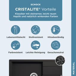 Schock Manhattan D-100LS Granitspüle | Schwarz
