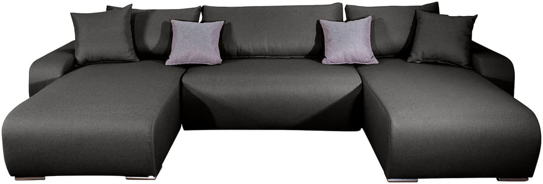 COLLECTION AB Wohnlandschaft Paola U-Form | Schwarz