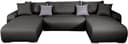 COLLECTION AB Wohnlandschaft Paola U-Form | Schwarz 2