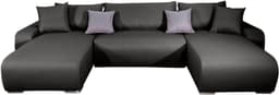 COLLECTION AB Wohnlandschaft Paola U-Form | Schwarz