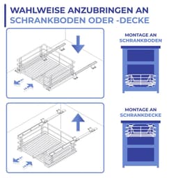 Maximex Auszug Ablagekorb | Silber