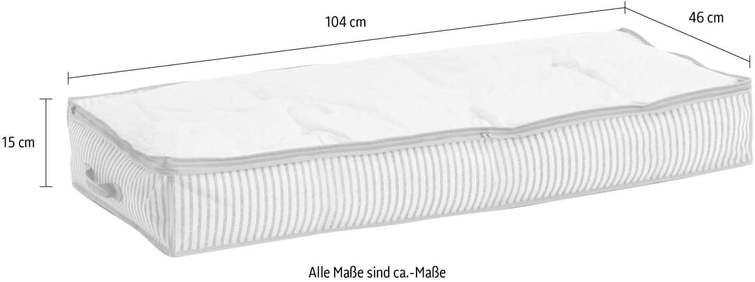 Zeller Present Aufbewahrungstasche Stripes (2-tlg) | Beige