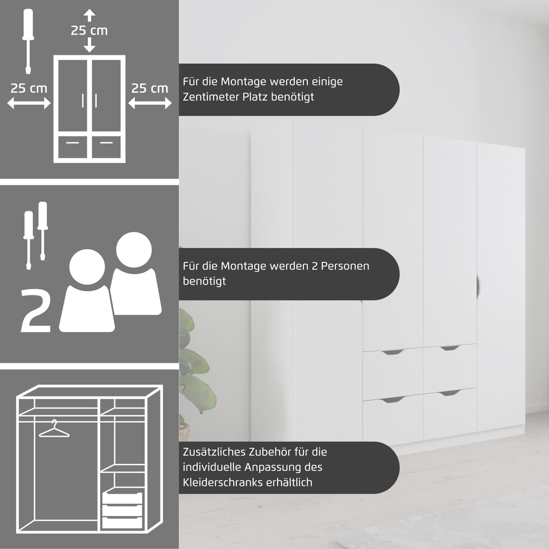 Rauch Kleiderschrank Freiham | Weiß
