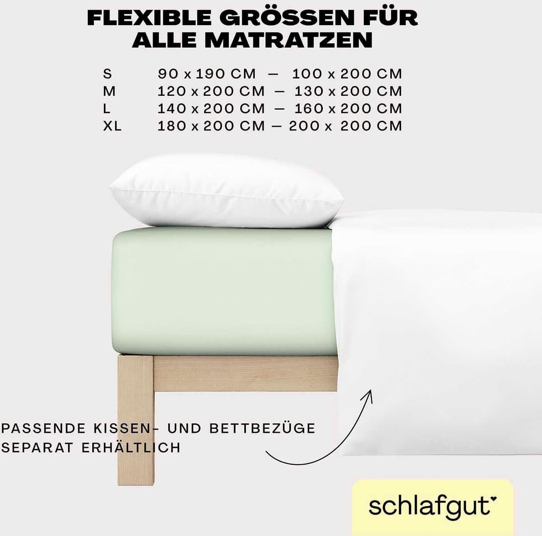 Schlafgut Spannbettlaken EASY JERSEY | Grün