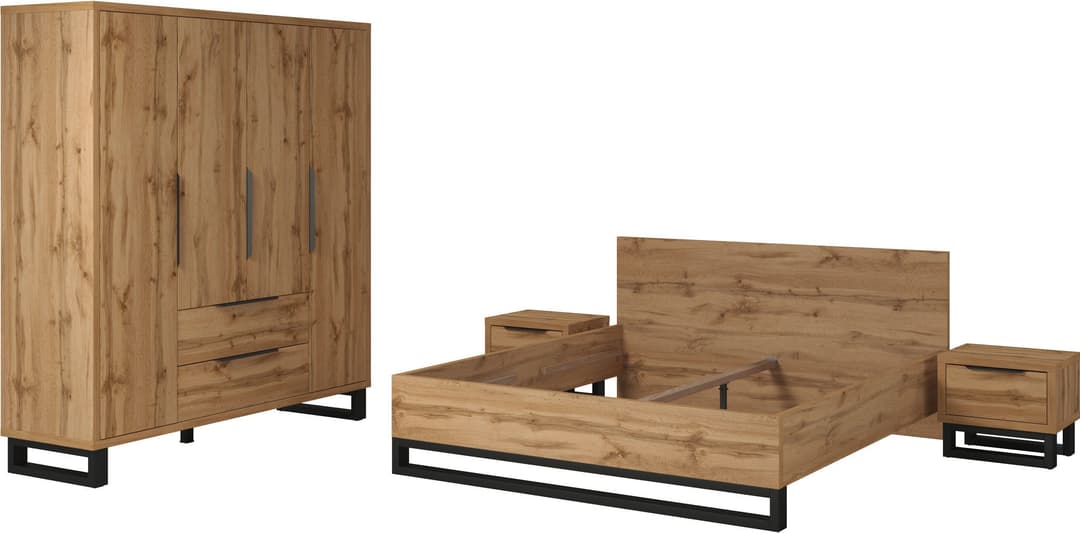 Home affaire Schlafzimmer-Set Bronne | Holztöne