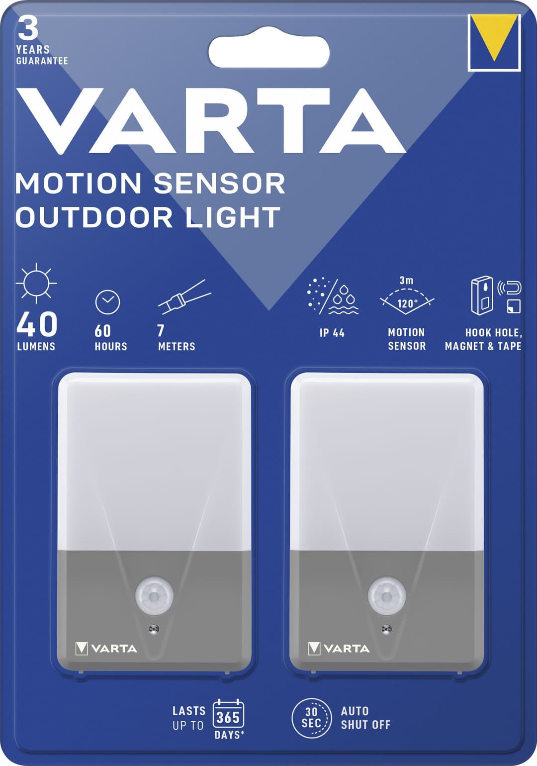VARTA Motion Sensor Night Light 2er-Pack | Grau