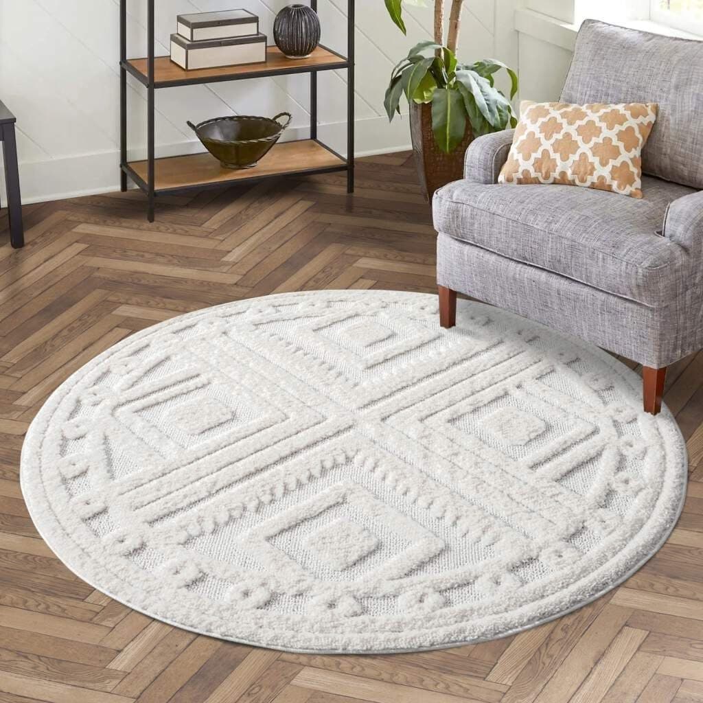 Carpet City FOCUS777 Hochflor-Teppich | Weiß