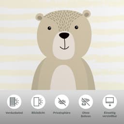 Seitenzugrollo Bär | Beige