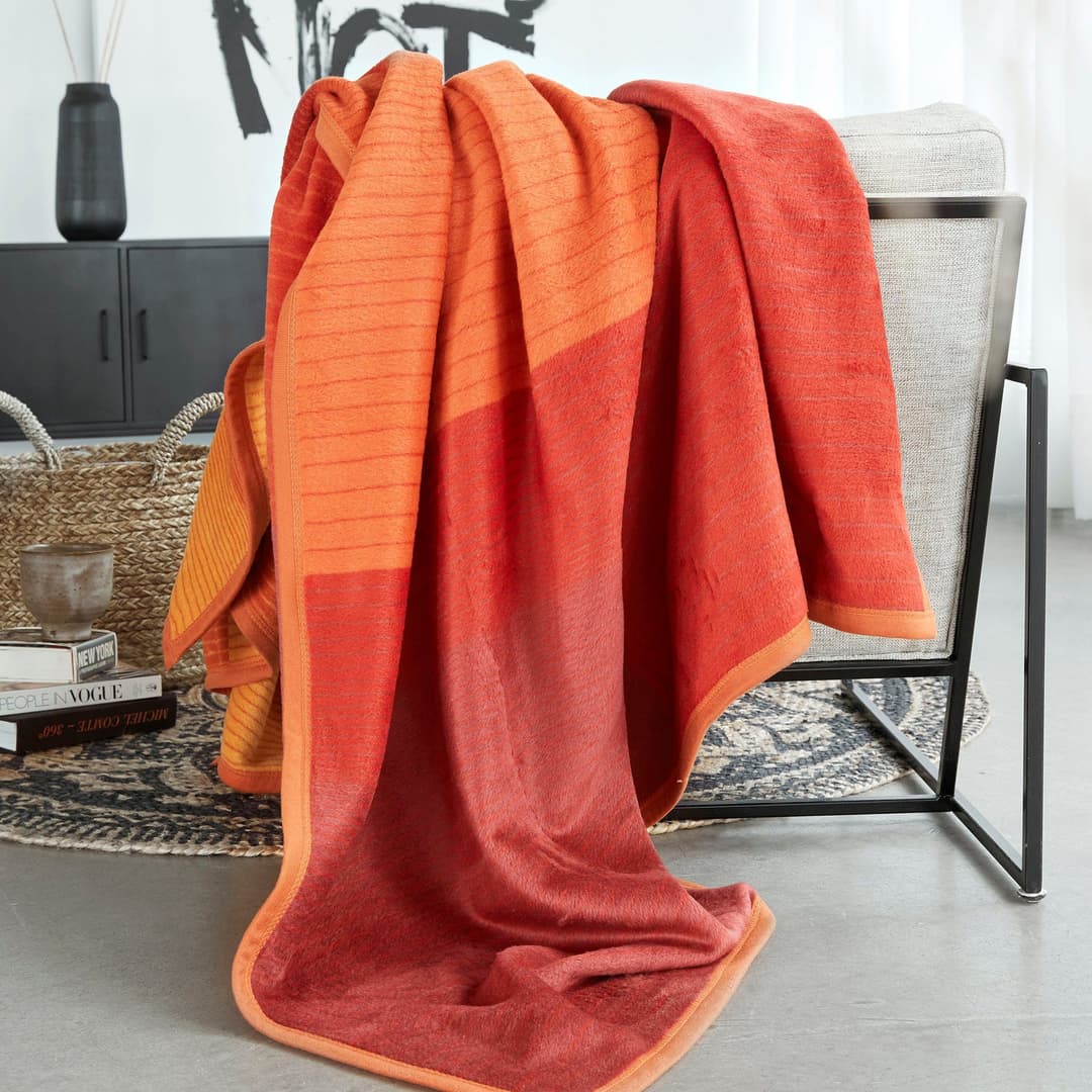 Wohndecke Sorrento Jacquard | Orange