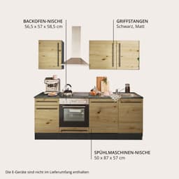 BASIC by Balculina Küchenzeile Jazz | Holztöne