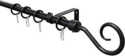 GARDINIA Gardinenstange Hook | Schwarz