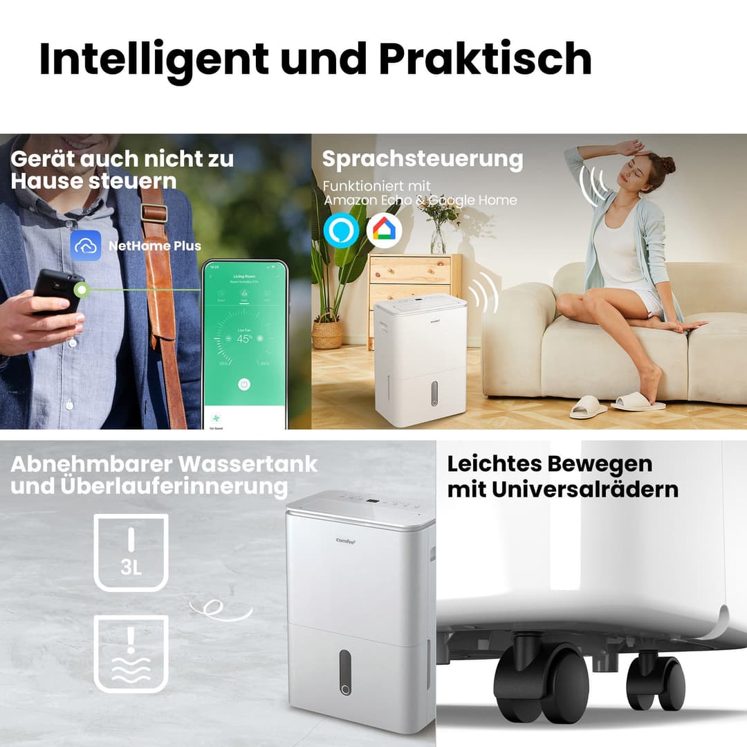 comfee Luftentfeuchter Easy Dry 16 | Weiß