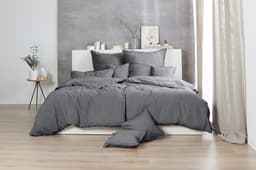 Primera Bettwäsche Stone-Washed | Grau