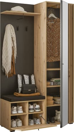 HBZ Kompaktgarderobe Volano | Holztöne