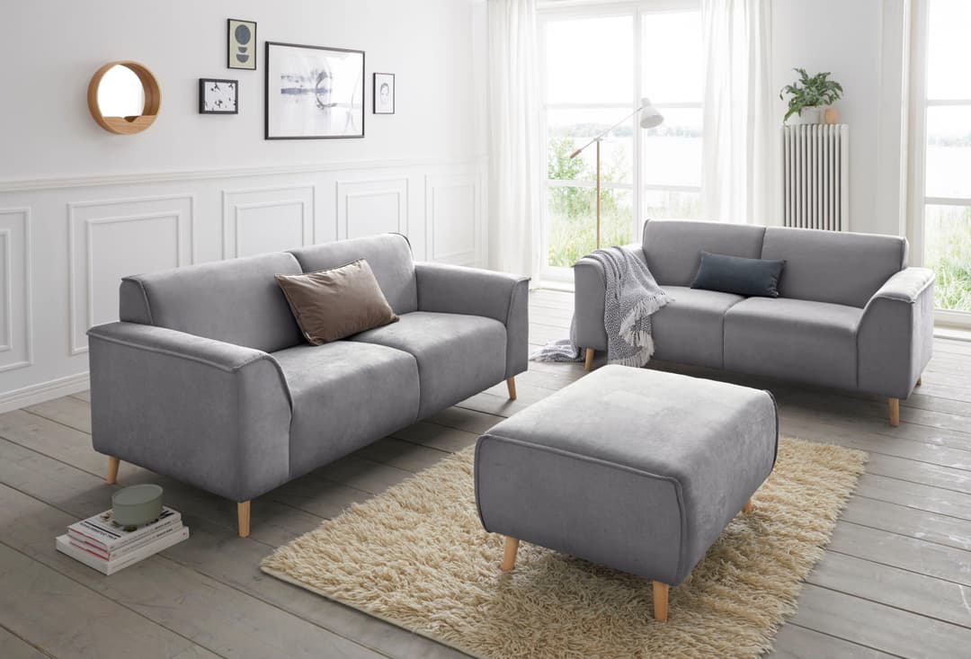 Home affaire Janek 2-Sitzer Sofa | Grau