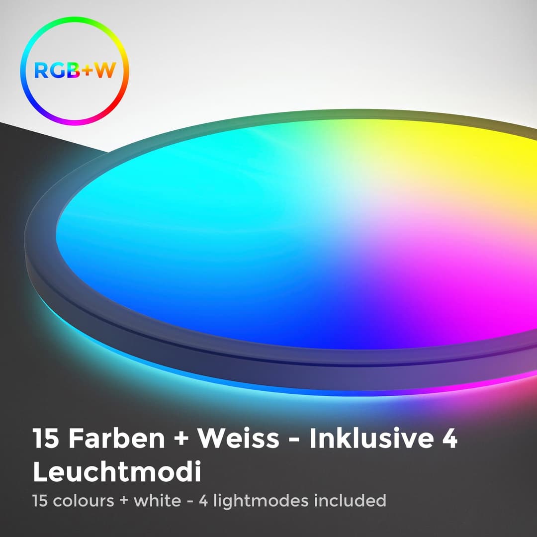 B.K.Licht LED Deckenleuchte BK_PL1554 | Schwarz
