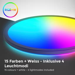 B.K.Licht LED Deckenleuchte BK_PL1554 | Schwarz
