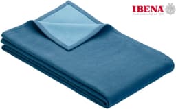 IBENA Wohndecke Cotton Pur | Blau