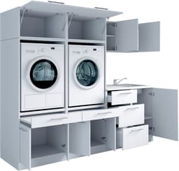 Laundreezy Mehrzweckschrank-Set | Weiß