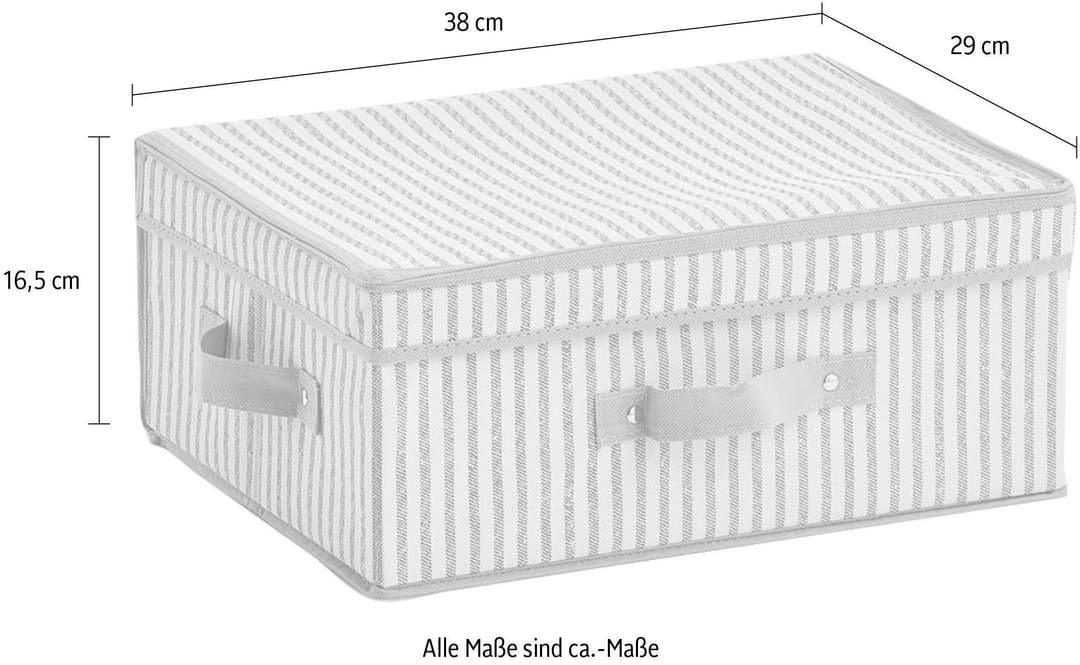 Zeller Present Aufbewahrungsbox Stripes | Beige
