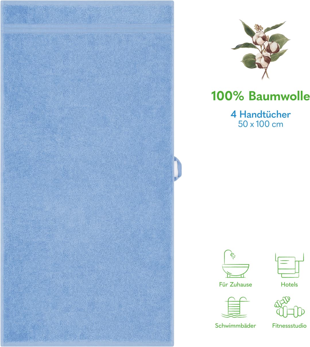 HAMMETEX Handtuch Set | Blau