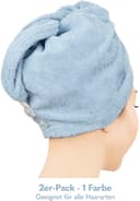 HAMMETEX Turban-Handtuch 2er Set | Blau 3