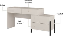 OTTO home Schminktisch Jukon | Weiß