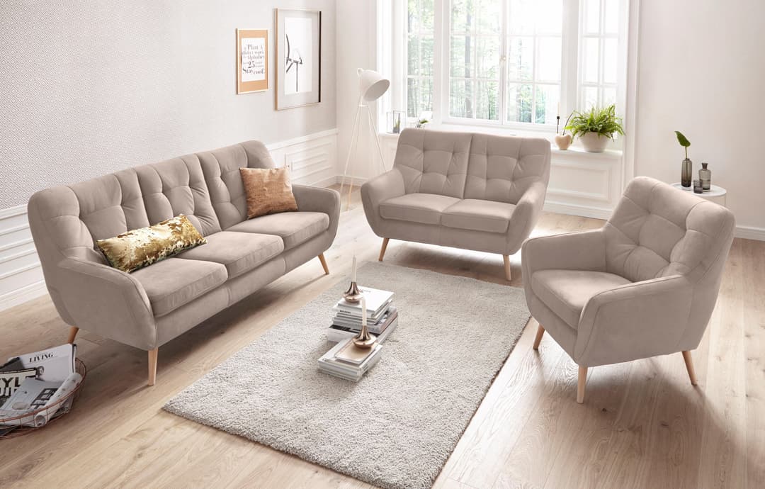 exxpo - sofa fashion 3-Sitzer Scandi | Grau