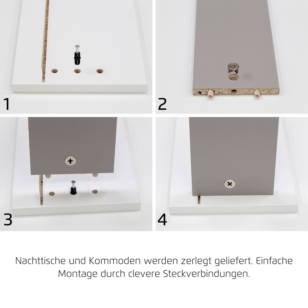 OTTO home AGORDO Nachtkommode | Grau