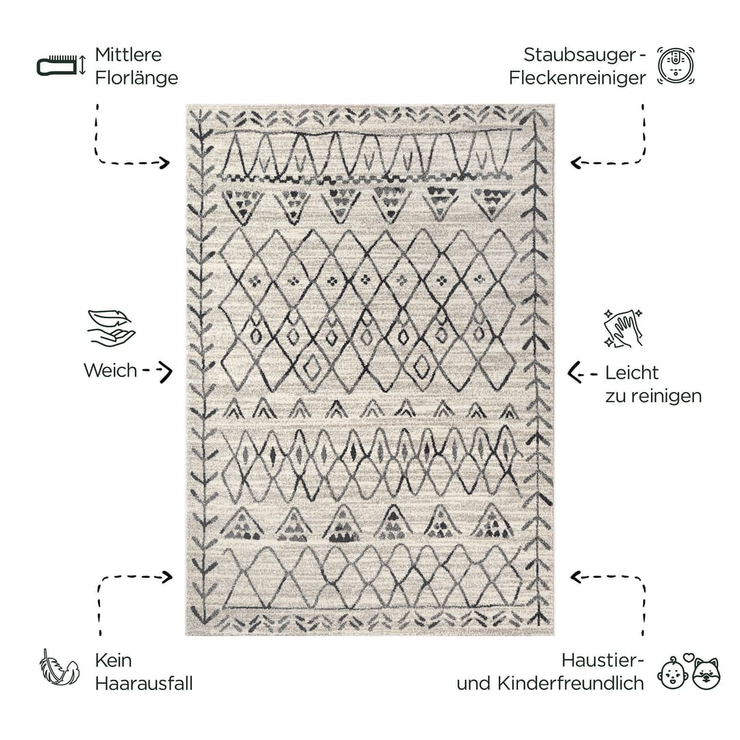 Sanat Teppich Boho 8200 | Beige