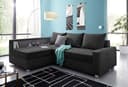 COLLECTION AB Ecksofa Relax L-Form | Schwarz