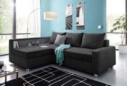 COLLECTION AB Ecksofa Relax L-Form | Schwarz