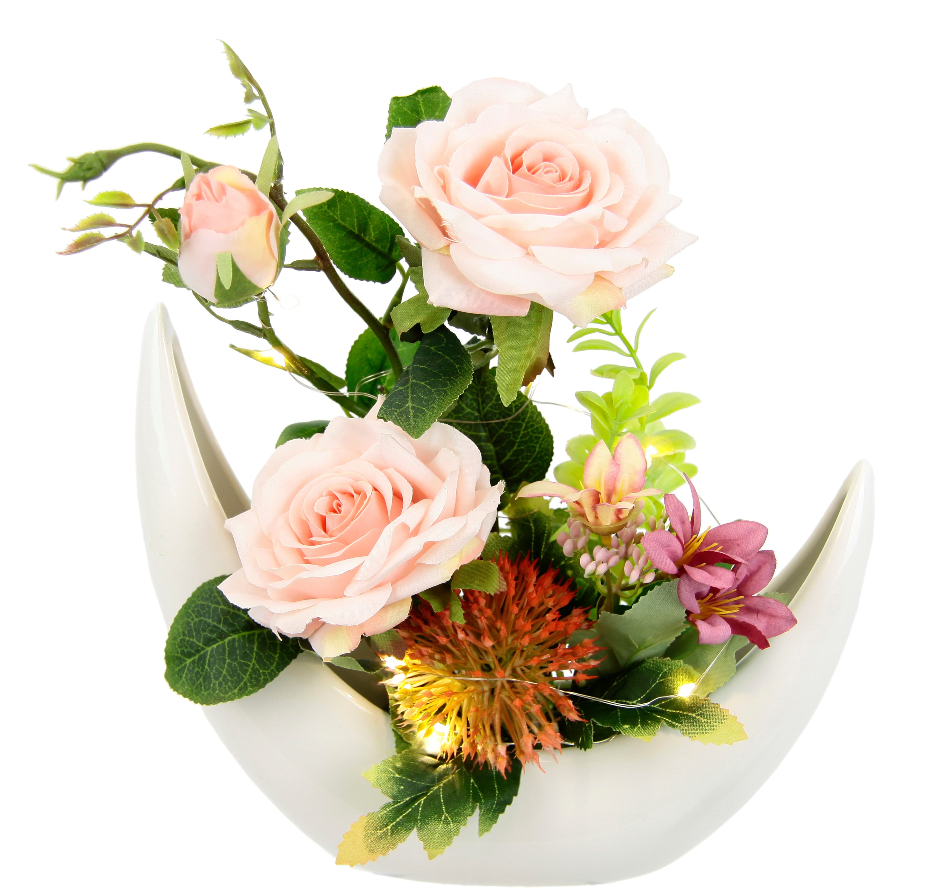 Kunstblume Arrangement 'Rosen' | Rosa