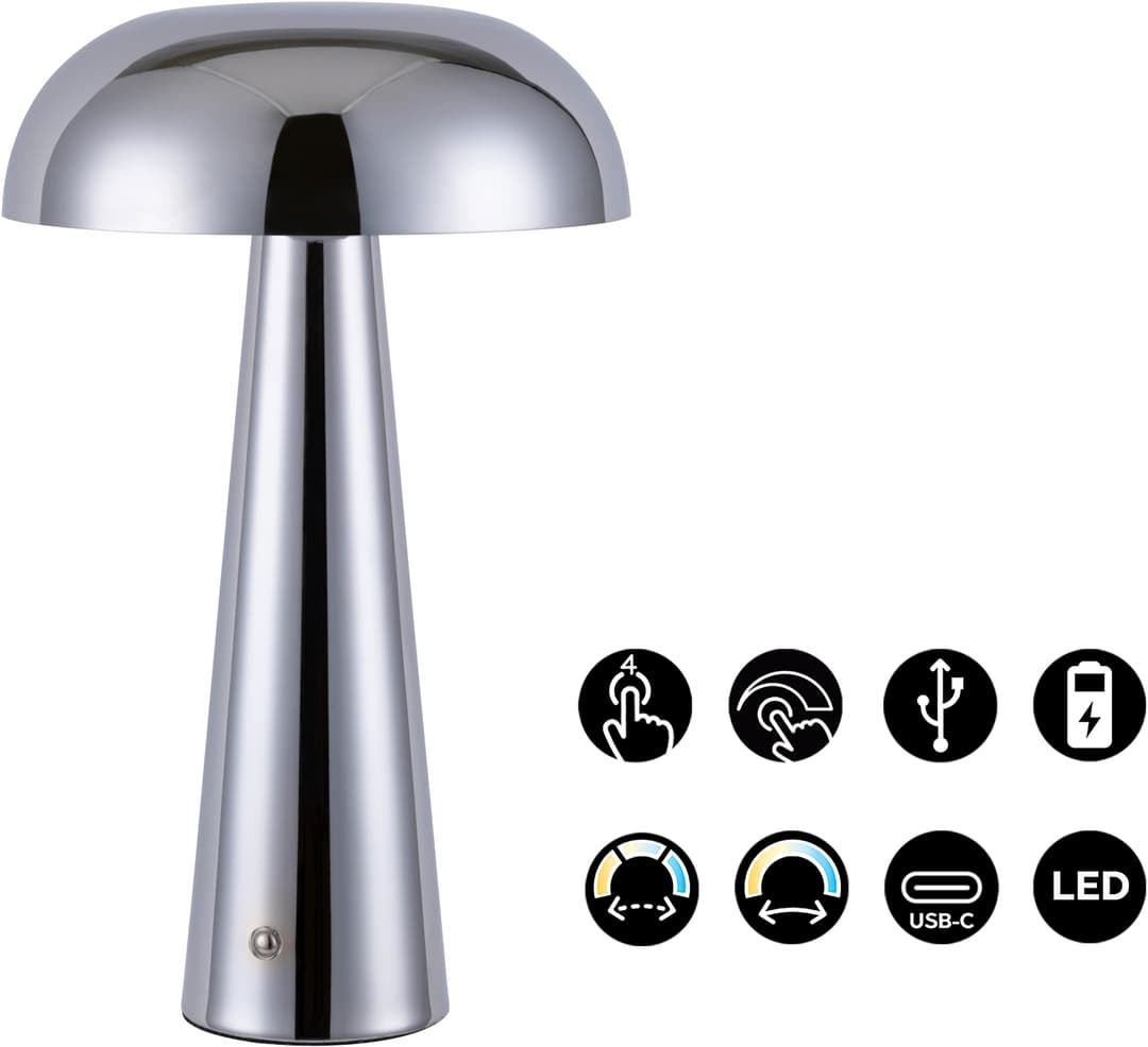OTTO home LED Tischleuchte Katniss | Silber
