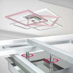 B.K.Licht BK_FR1320 WiFi LED-Deckenleuchte | Silber