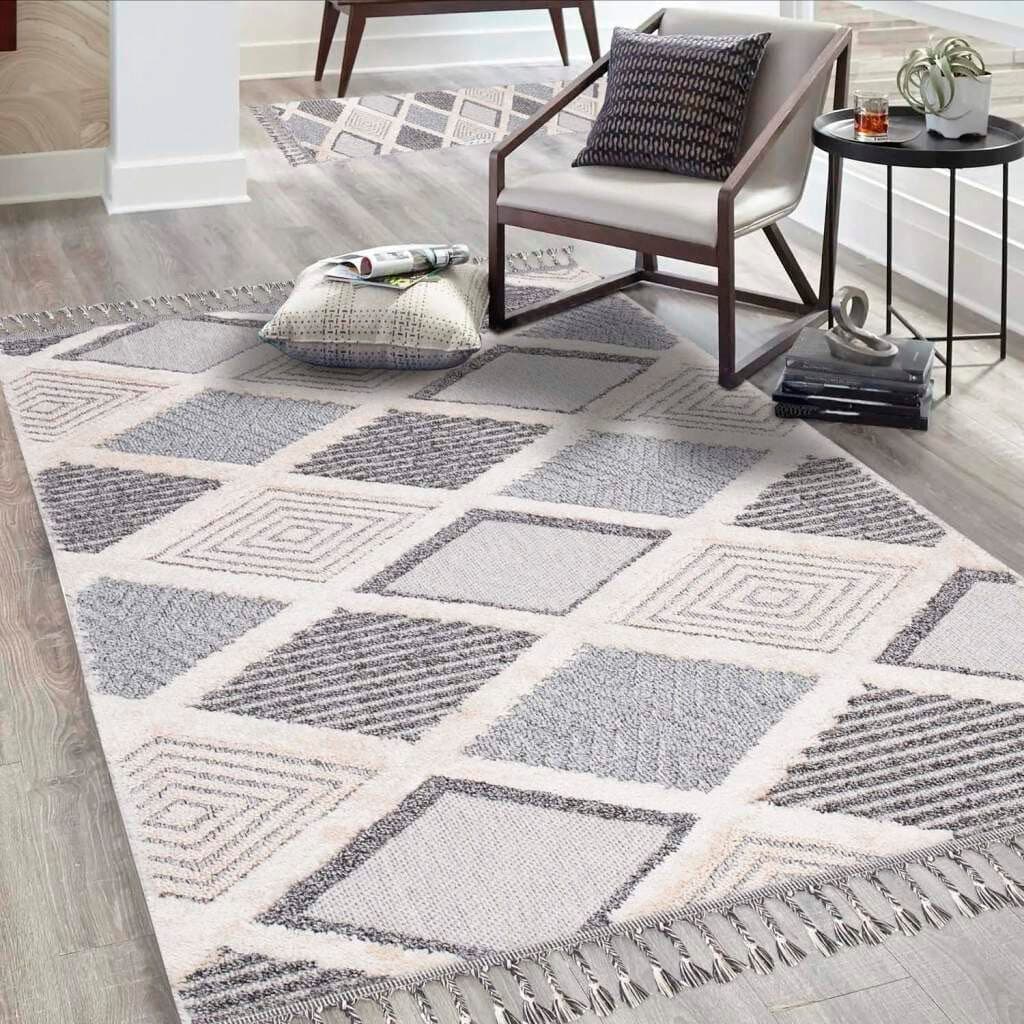 Carpet City Hochflor-Teppich Valencia 731 | Grau