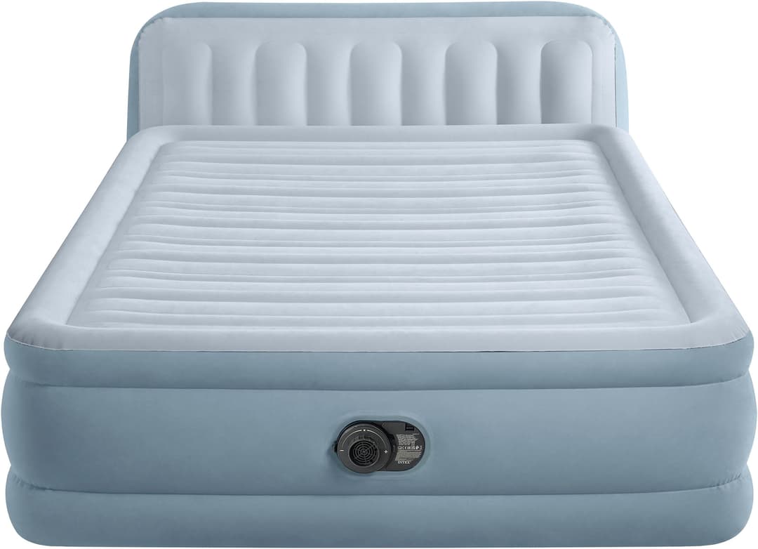 Intex DuraBeam Plush Headboard Queen Luftbett | Grau