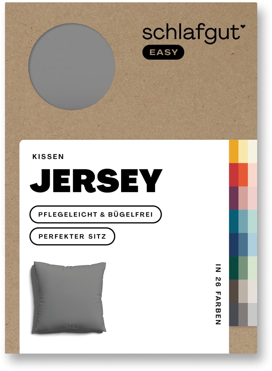 Schlafgut EASY JERSEY Kissenbezug | Grau
