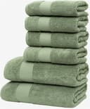 Wolkenfeld Handtuch Set Premium Low-Twist Baumwolle | Grün