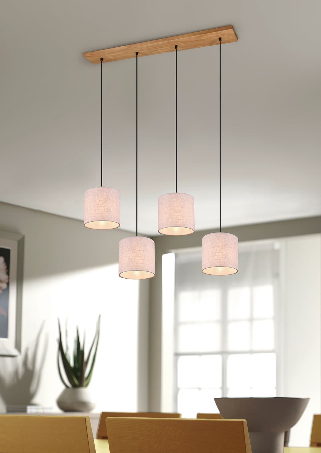 TRIO Leuchten Pendelleuchte Elmau | Holztöne