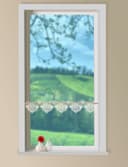 W. Reuter & Sohn - Plauener Spitze® Scheibengardine Blüten | Beige