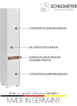 Schildmeyer Hochschrank Cosmo | Weiß