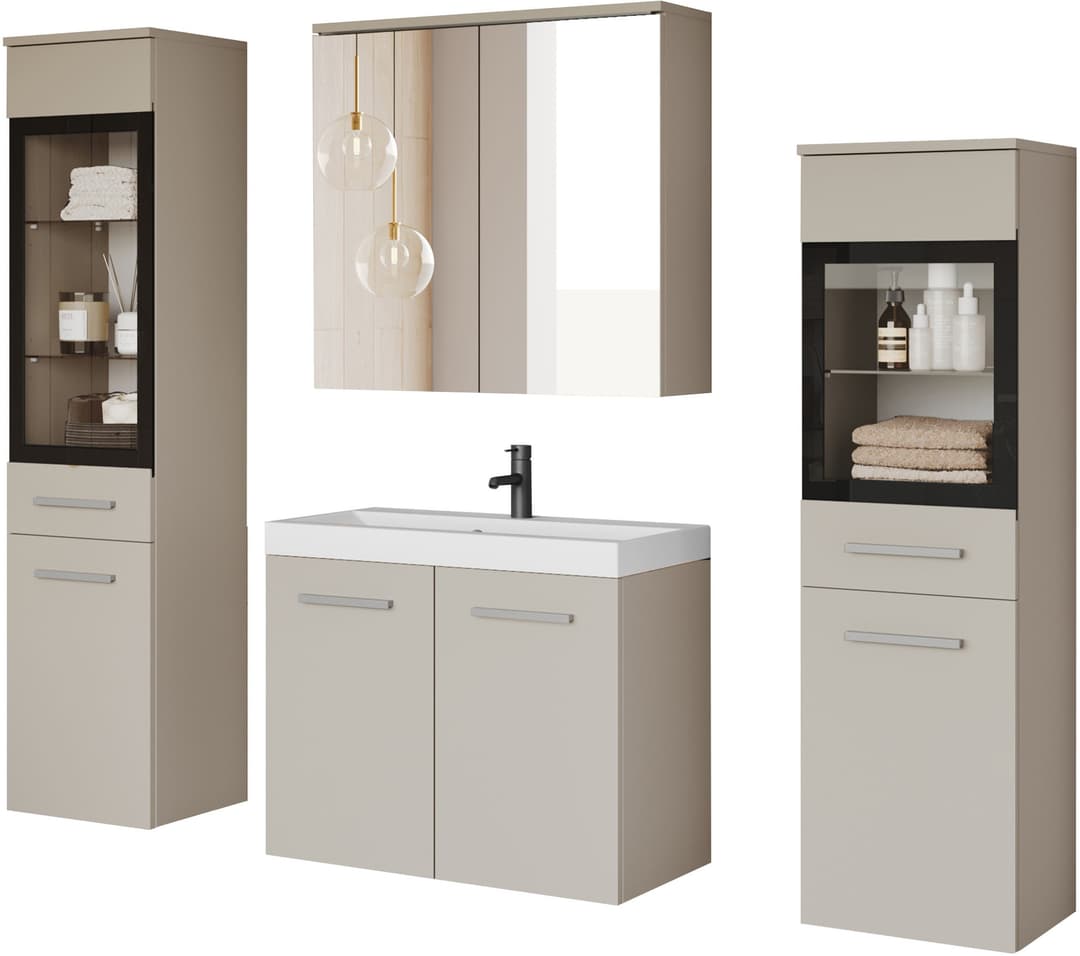 welltime Badmöbel-Set MADRIT II | Beige